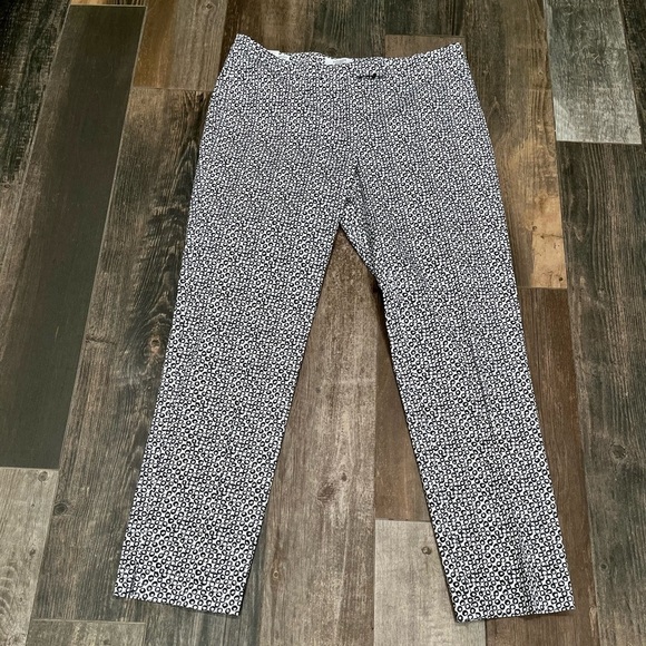 Peserico Stretch Trouser Women's White & Navy sz 48/ US 12. - Picture 1 of 10